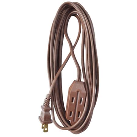 Virtual Extension Cord, Indoor, 1 Outlets, Brown, Vinyl, 15 ft VI595706